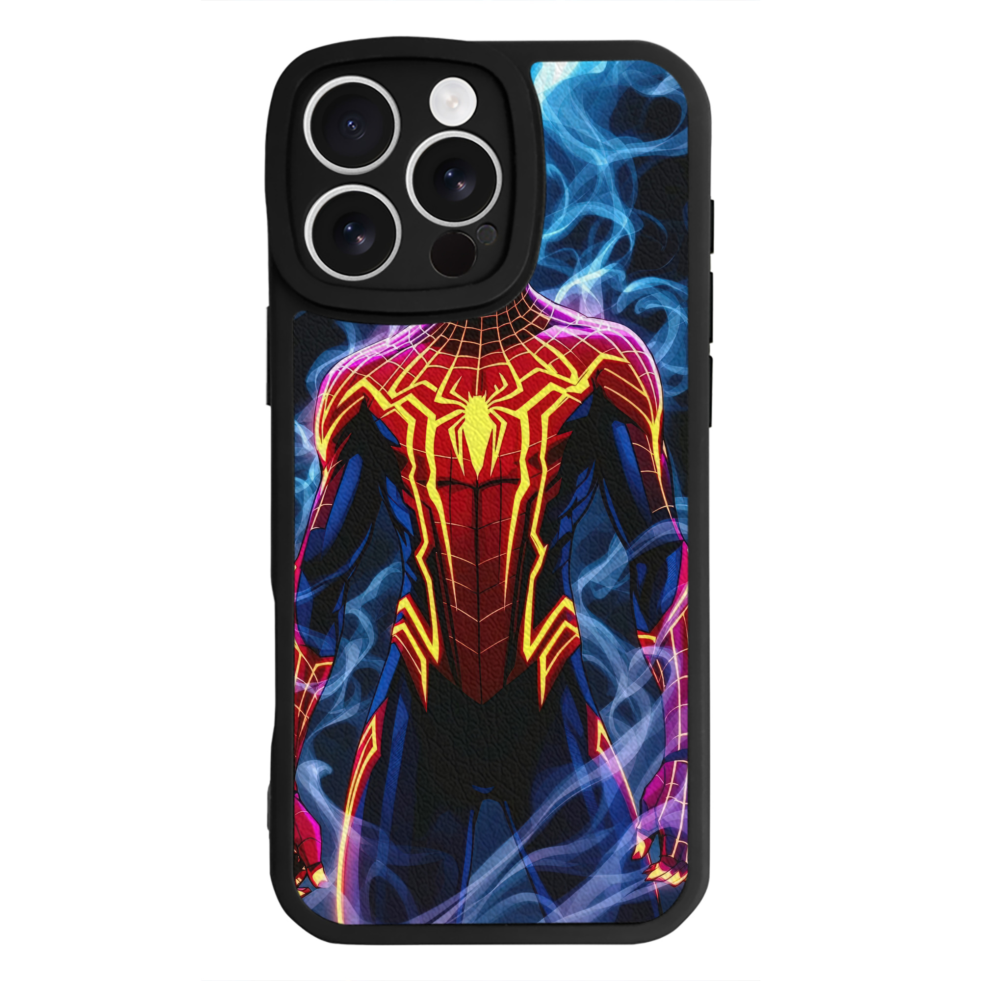 （画像用） Spider Man スパイダーマン 【iPhone 16シリーズ対応】シリコンスマホケース（レザー調） 材質：シリコン